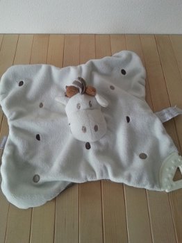 * 1073 Tiamo giraf knuffeldoek met bijtstuk doudou - 1