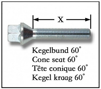 Set (10 stuks) verlengde wielbouten € 19,95 - 3