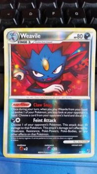 Weavile 25/90 rare (reverse foil) HS Undaunted - 1