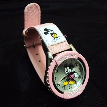 Mickey Mouse Horloge Roze - 1