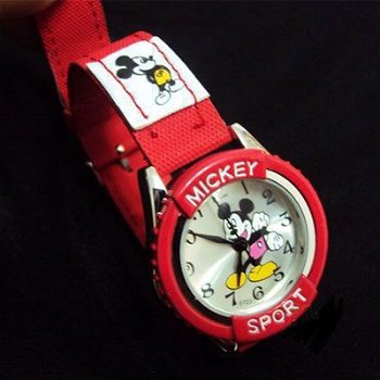 Mickey Mouse Horloge Rood - 1