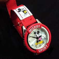 Mickey Mouse Horloge Rood