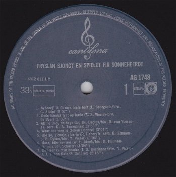 Fryslân Sjongt En Spilet Foar Sonneheerdt -Vinyl LP Fries/Frysk - 5