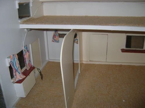 groot oud poppenhuis met verlichting - Afbeelding 3