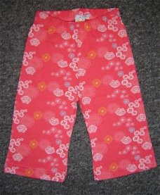 Nieuw !! Gebloemde  Tricot  lange broek  maat 80