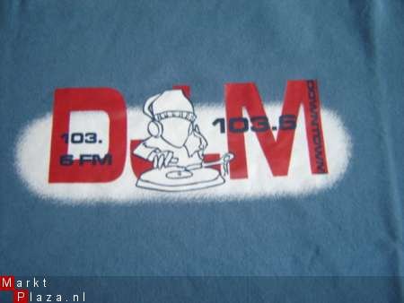 T-Shirt D M print maat 140 Rafblauw - 2