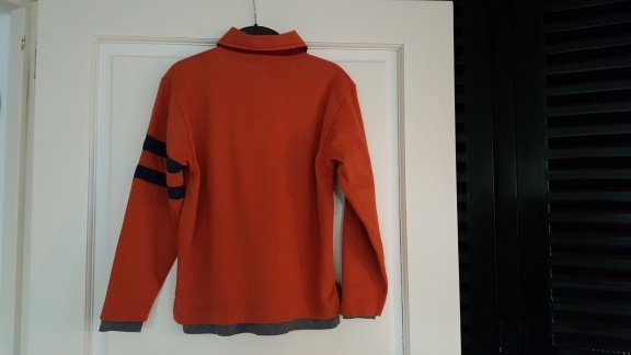 Gant oranje polotrui met grijs shirt nieuw maat 128 - 4