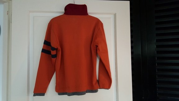 Gant oranje polotrui met grijs shirt nieuw maat 128 - 5
