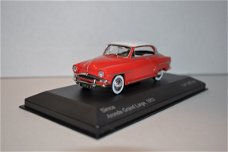 Simca Aronde Grand Large rood/wit 1953 1:43 Whitebox