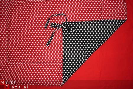 Boxkleed Polkadots rood zwart wit 1 NIEUW! - 3