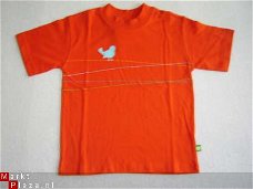 T-Shirt   BIRD  maat 128  oranje