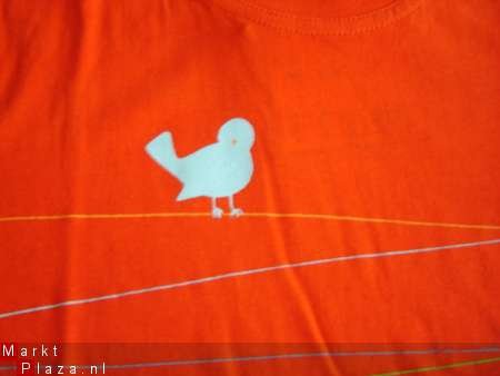 T-Shirt BIRD maat 128 oranje - 4