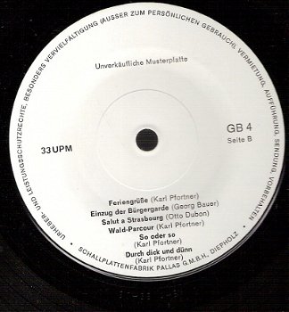 HAFABRA - werken van KArl Pfortner e.a.) -Pallas Schallplattenfabrik Diepholz- Zeldzame Vinyl EP - 2