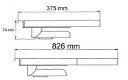 P2000/12731-35A3 LCD plafondbeugel met slede voor camper - 3 - Thumbnail