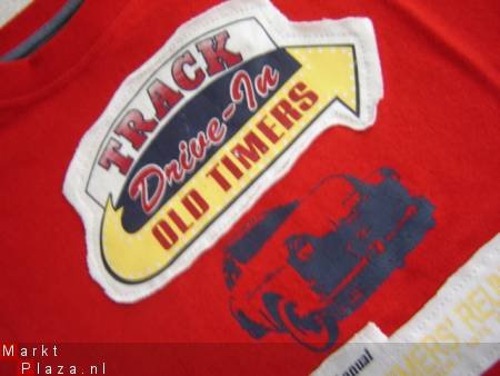 Stoer Jongens T-Shirt Old Timer maat 152 ROOD - 2