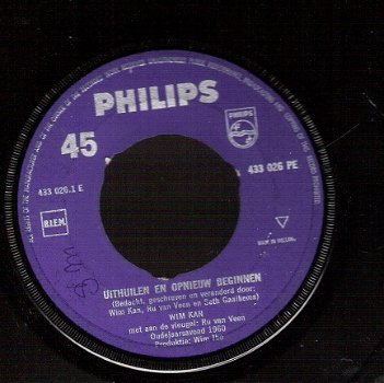 Wim Kan - Oudejaarsavond 1960 - Uithuilen En Opnieuw Beginnen- Vinyl EP-45 toeren - 1