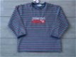 B&D NIEUW Velours streep sweater maat 98 - 1 - Thumbnail