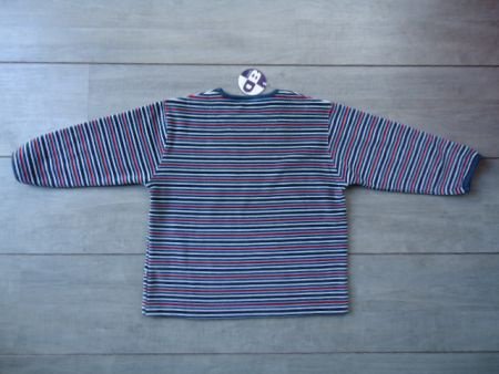 B&D NIEUW Velours streep sweater maat 98 - 4