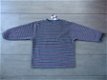 B&D NIEUW Velours streep sweater maat 98 - 4 - Thumbnail