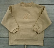 Basis sweater voor jongens of meisjes met buidelzak maat 110