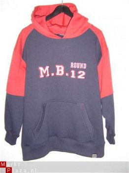 Stoere sweater met capuchon maat 128 - 3