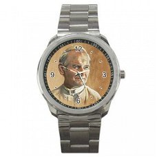 Paus Johannes Paulus II ART Stainless Steel Horloge