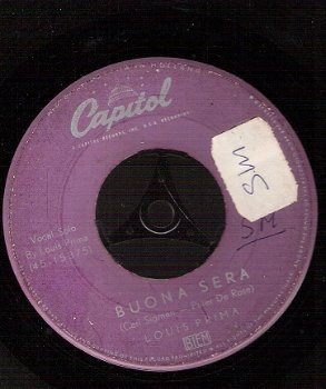 Louis Prima - Oh Marie Buona Sera - Capitol HF 128 Vinyl single 45 toeren - 1