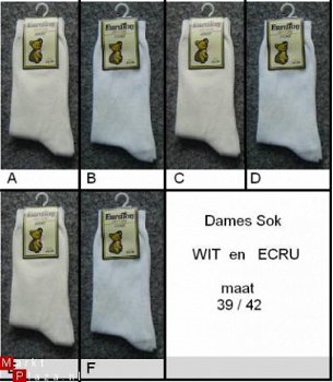 Dames sokken effen ECRU 39/42 - 2