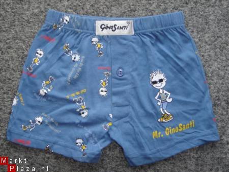 Nieuw!!GinoSanti Boxershort maat 92/98 of 104/110 (blauw) - 1