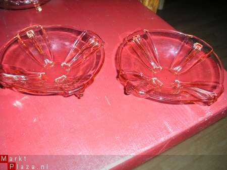 GLAS...oudroze, oud roze,roze glas, schaaltjes - 1