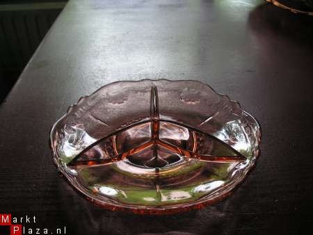 GLAS...oud roze, oudroze,roze ,glas ,schalen, - 3