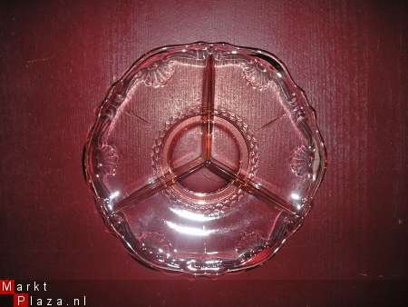 GLAS...oud roze, oudroze,roze ,glas ,schalen, - 5