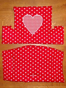 NIEUW Tripp Trapp Kussen Stoelverkleiner rood dots hart