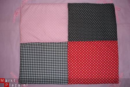 NIEUW Boxkleed Boerenbont Polkadots zwart rood roze wit - 1