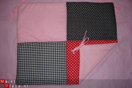 NIEUW Boxkleed Boerenbont Polkadots zwart rood roze wit - 2