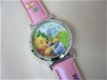 Winnie the Pooh roze Horloge - 1 - Thumbnail