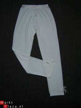 Mooie witte legging met strikjes maat 6 - 2