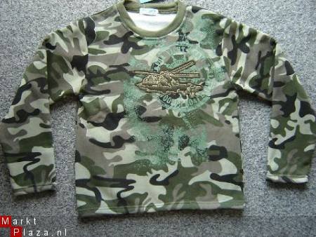 Leuke Army sweater maat 12 - 1