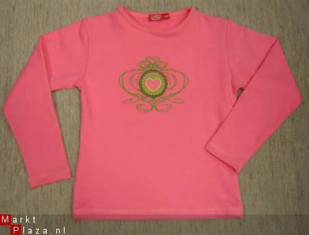 Nieuw!!! Longsleeve met applicatie maat 128 - 1