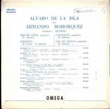 Alvaro de la Isla et Armandino Bohorquez - Alonso (guitares) - Vinyl EP Flamenco - 2