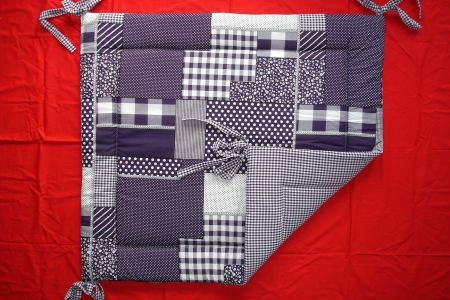 Boxkleed Patchwork Quilt-look paars wit NIEUW! - 1