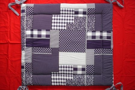 Boxkleed Patchwork Quilt-look paars wit NIEUW! - 2