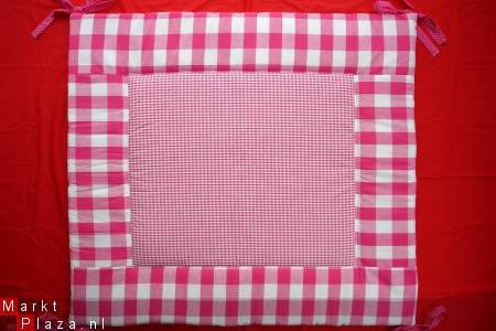 Boxkleed Boerenbont Stip fuchsia ruit 1 NIEUW! - 3