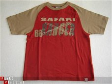 Stoer Jongens T-Shirt  met SAFARI print maat 140