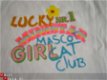 Leuk T-Shirt Lucky Girl print maat 128 WIT - 2 - Thumbnail