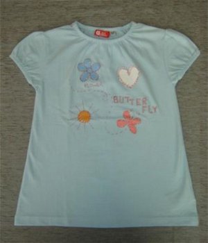 A-Lijn T-Shirt BUTTERFLY maat 152 BLEU - 1