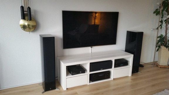 Steigerhout TV-meubel met lades / vakken - 1