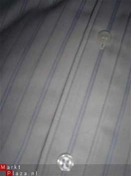 Nieuw Overhemd streepje wit/grijs/bleu maat 41 - 2