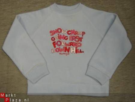Nieuwe Fleece sweater met borduur 92 - 1