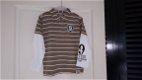 Pointer beige wit gestreept poloshirt maat 116 nieuw - 1 - Thumbnail